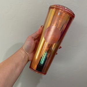 Starbucks Rose Gold Iridescent Kaleidoscope Tumbler